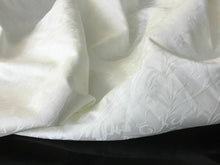 Load image into Gallery viewer, Ivory Stretch Sateen Floral Jacquard Fabric Bridal Dress Art Craft 56’’ Wedding