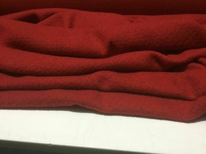 New Beautiful High Class Designer Red Colour Wool Boucle Fabric Material 57”