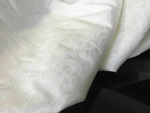 Load image into Gallery viewer, Ivory Stretch Sateen Floral Jacquard Fabric Bridal Dress Art Craft 56’’ Wedding