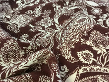Load image into Gallery viewer, New Designer Brown Ivory 100% Wool Crepe Large Print Fabric Seen On Catwalk