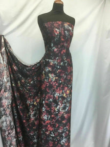 New Beautiful High Class Designer Soft Satin Floral Print Fabric Art Material