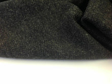 Load image into Gallery viewer, New Hand Woven Charcoal Grey Harris Tweed 100% Wool Herringbone Hgh Class Fabric