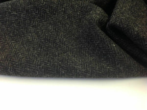New Hand Woven Charcoal Grey Harris Tweed 100% Wool Herringbone Hgh Class Fabric