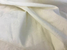 Load image into Gallery viewer, Ivory Stretch Sateen Floral Jacquard Fabric Bridal Dress Art Craft 56’’ Wedding