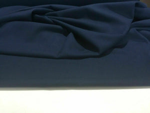 New Beautiful Italian Navy Colour Poly Wool Crepe Suiting Fabric 59" 151 cm
