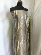 Load image into Gallery viewer, NEW 100% Silk Satin Multicoloured Running Stripes Print Fabric Gandini Print