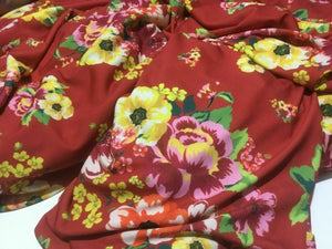 NEW Beautiful Designer Stretch Jersey Slinky Elastane Floral Print Fabric 58’’