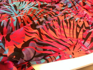 NEW Designer Chiffon Print Fabric 61" 157cm Dress Blouse sarong NEW Hawaii JACKA