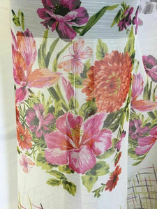 NEW Crinkle Chiffon Multi Print Fabric Dress Scarf Floral Leopard 61" 157 cm