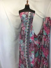 Load image into Gallery viewer, NEW High Class Designer Floral Geometric Leopard Chiffon Print Fabric Dress