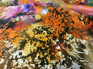 New Gorgeous High Class Designer Floral Satin Print Fabric Dress Material Art