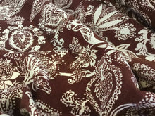 Load image into Gallery viewer, New Designer Brown Ivory 100% Wool Crepe Large Print Fabric Seen On Catwalk