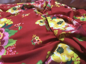 NEW Beautiful Designer Stretch Jersey Slinky Elastane Floral Print Fabric 58’’