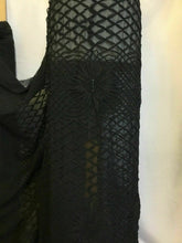 Load image into Gallery viewer, NEW Designer Black Chiffon With Chiffon Rope And Lurex Floral 56’’ 144 cm Party