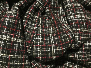 New Beautiful High Class Multi Colour Wool Boucle Fabric 59" 150 cm Garment