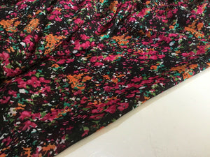 NEW Designer Multicoloured Floral Chiffon Print Fabric Garment Material 58"
