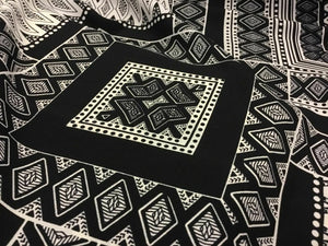 NEW High Class Designer Crepe De Chine Geometric Print Fabric 57" 146 cm