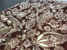Load image into Gallery viewer, New Designer Brown Ivory 100% Wool Crepe Large Print Fabric Seen On Catwalk
