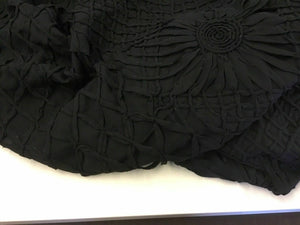 NEW Designer Black Chiffon With Chiffon Rope And Lurex Floral 56’’ 144 cm Party