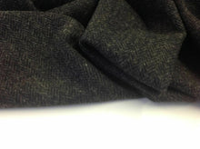 Load image into Gallery viewer, New Hand Woven Charcoal Grey Harris Tweed 100% Wool Herringbone Hgh Class Fabric
