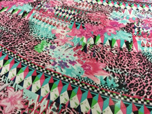 Load image into Gallery viewer, NEW High Class Designer Floral Geometric Leopard Chiffon Print Fabric Dress