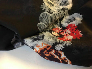 NEW Beautiful Designer Chiffon Floral Print Fabric 61" 157cm dress Paris Hillton