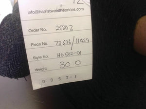 New Hand Woven Charcoal Grey Harris Tweed 100% Wool Herringbone Hgh Class Fabric