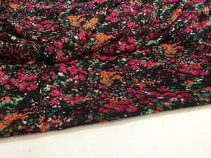 NEW Designer Multicoloured Floral Chiffon Print Fabric Garment Material 58"