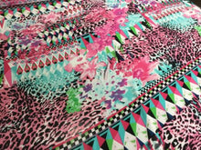 Load image into Gallery viewer, NEW High Class Designer Floral Geometric Leopard Chiffon Print Fabric Dress