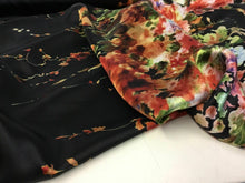 Load image into Gallery viewer, New Beautiful High Class Designer Silky Satin Floral Print Fabric 57&#39;&#39; 146 cm