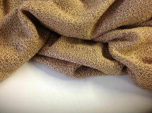 New Beautiful Camel Gold Colour Cotton Stretch Boucle Jersey Fabric 43" 111 cm