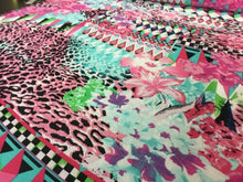 Load image into Gallery viewer, NEW High Class Designer Floral Geometric Leopard Chiffon Print Fabric Dress