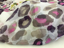 Load image into Gallery viewer, NEW Crinkle Chiffon Multi Print Fabric Dress Scarf Floral Leopard 61&quot; 157 cm
