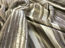 Load image into Gallery viewer, NEW 100% Silk Satin Multicoloured Running Stripes Print Fabric Gandini Print