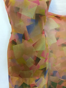 NEW High Class Designer Confetti Chiffon Print Fabric Dress Craft