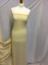 Load image into Gallery viewer, NEW Gorgeous Gold Colour Ivory Corded Lurex Lace Fabric