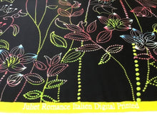 Load image into Gallery viewer, New Soft Silky Crepe De Chine Floral Bead Print Fabric Dress Material