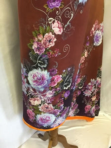 NEW Soft Silky Crepe De Chine Floral Print Fabric Dress Cloth