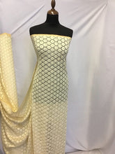 Load image into Gallery viewer, NEW Gorgeous Gold Colour Ivory Corded Lurex Lace Fabric