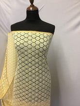 Load image into Gallery viewer, NEW Gorgeous Gold Colour Ivory Corded Lurex Lace Fabric