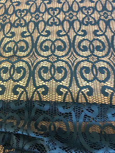 NEW Gorgeous Designer Green Colour Lace High Class Fashion Fabric