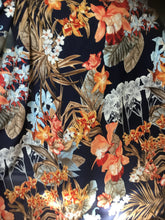 Load image into Gallery viewer, NEW High Class Soft Stretch Peach Crepe Floral Leaf Print Fabric Dress Material