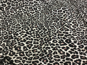 NEW High Class Leopard Jersey Print Fabric Material