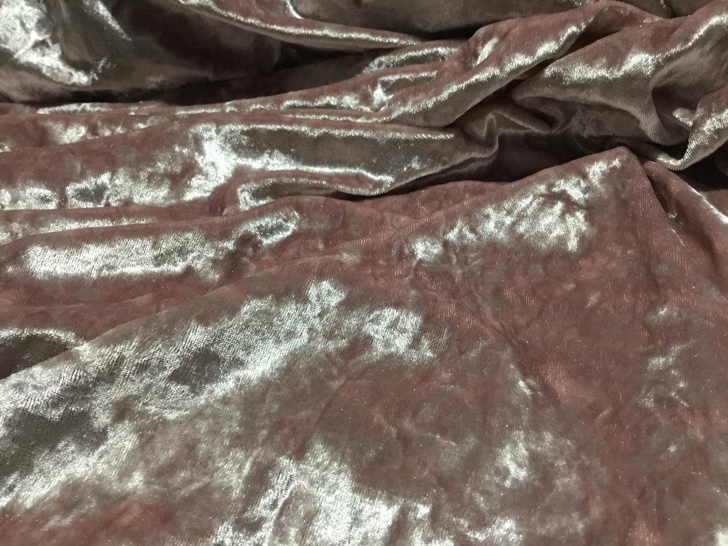 NEW High Class Dusky Pink Stretch Velvet Fabric Material