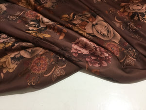 NEW Gorgeous High Class Soft Satin Floral Print Fabric