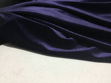 Load image into Gallery viewer, NEW High Class Purple Navy Spandex Velvet Jersey Fabric Material