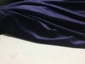 NEW High Class Purple Navy Spandex Velvet Jersey Fabric Material