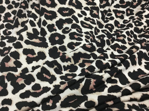 NEW High Class Leopard Jersey Print Fabric Material