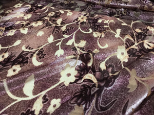 NEW Designer Stretch Velvet Jersey floral Print Burnout Fabric Material