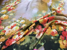 Load image into Gallery viewer, NEW Italian Silky Crepe De Chine Floral Print Fabric Dress Material